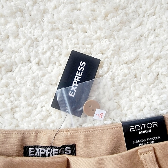 NWT Tan Express Editor ankle straight through hip & thigh size 00 Capri slacks - Picture 2 of 15